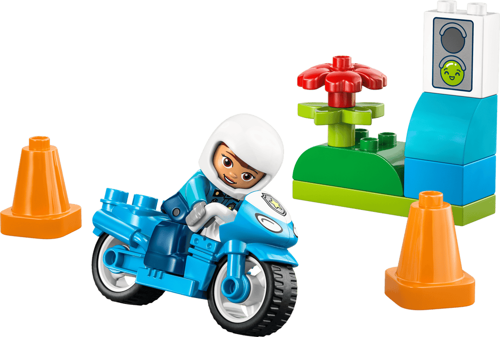Blue Police Motorcycle