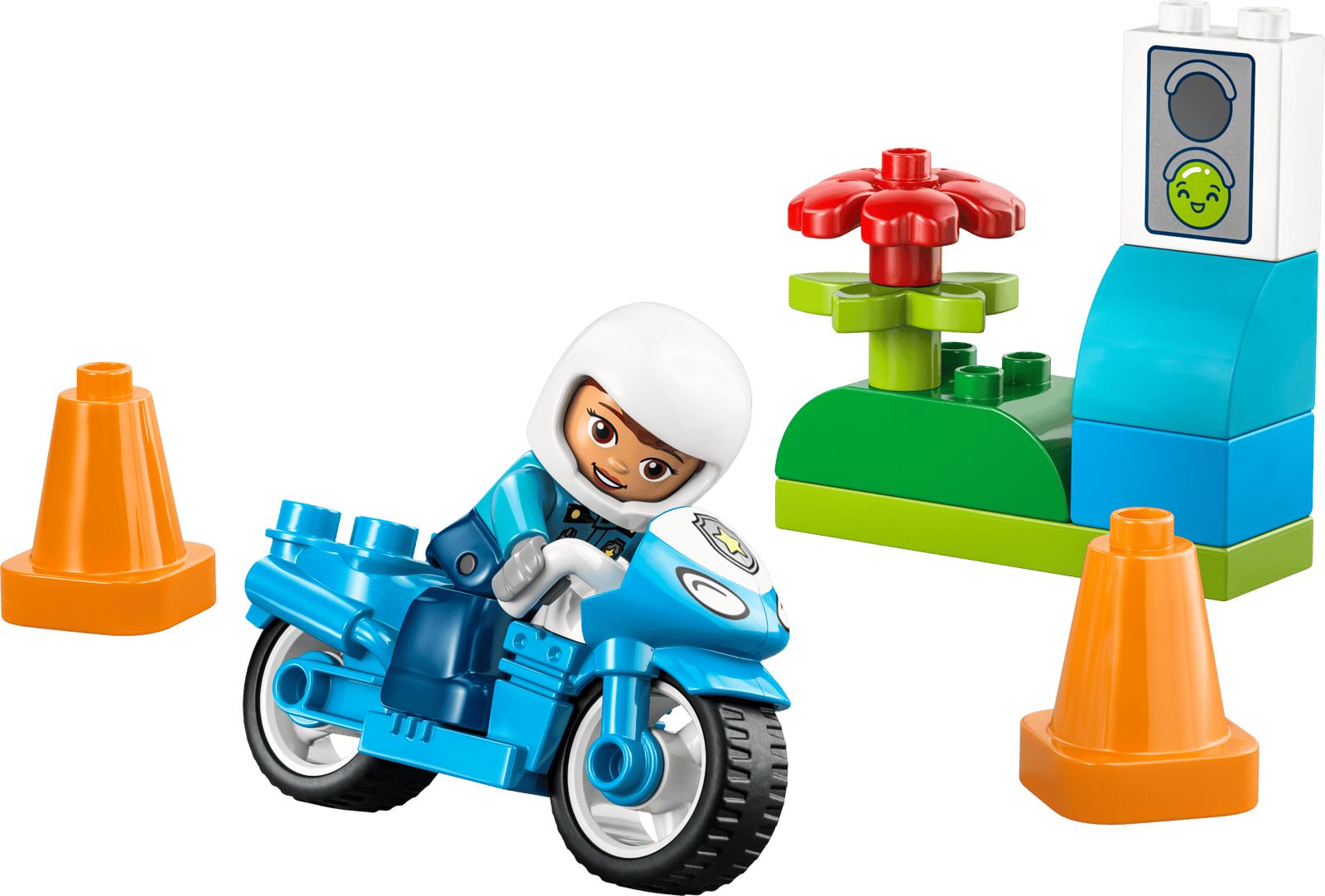 Blue Police Motorcycle