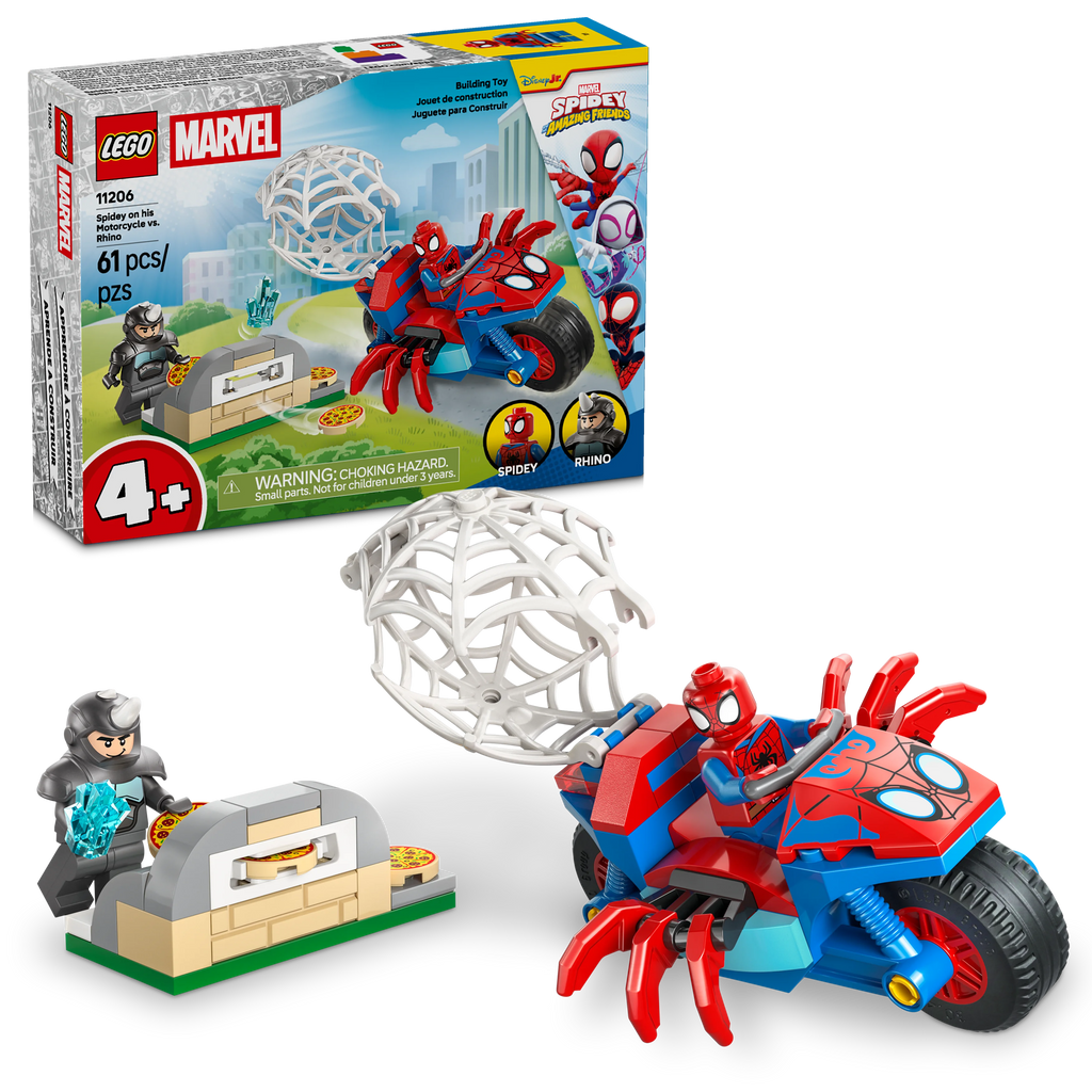 Spidey on his Motorcycle vs. Rhino