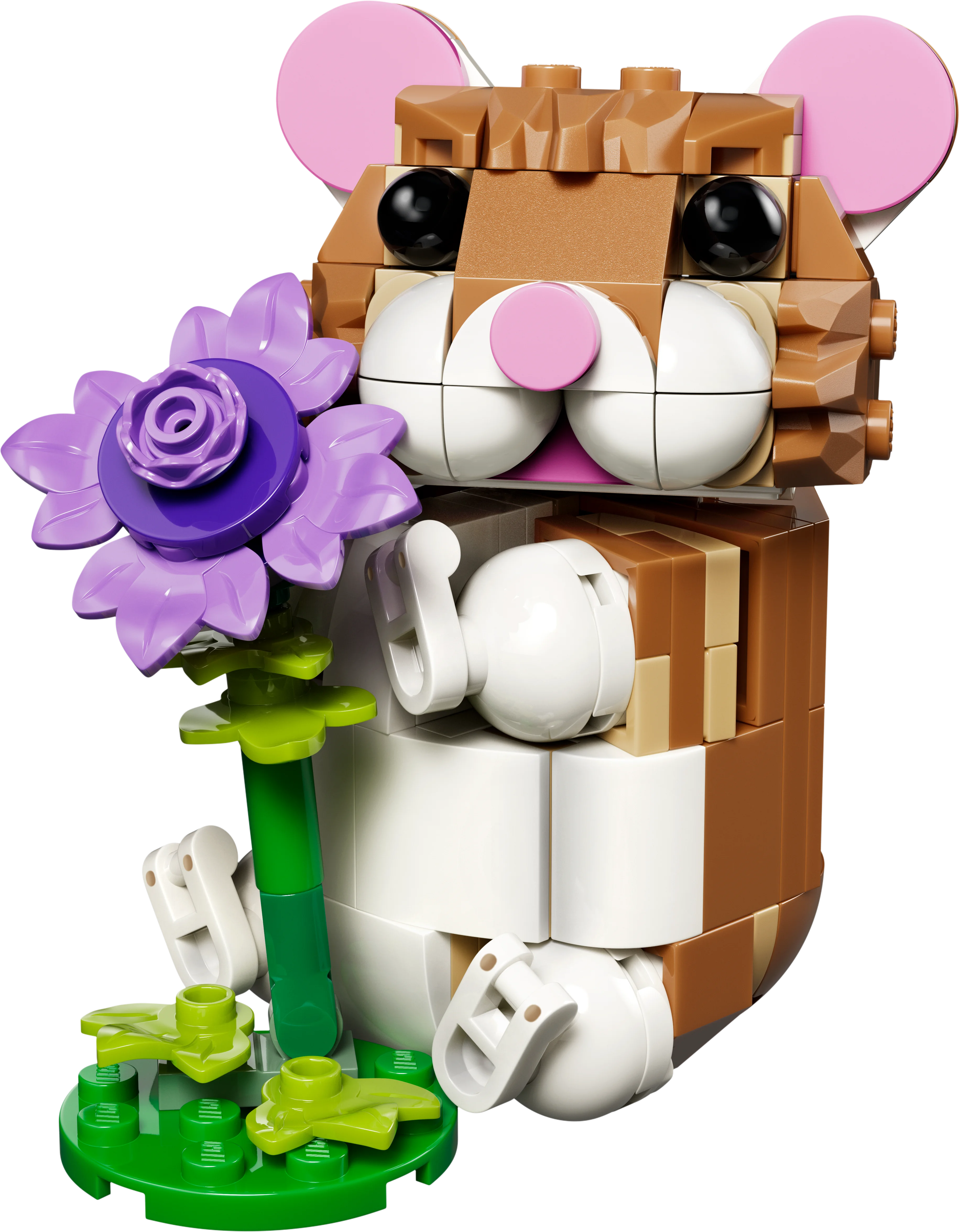Cute Hamster with a Flower