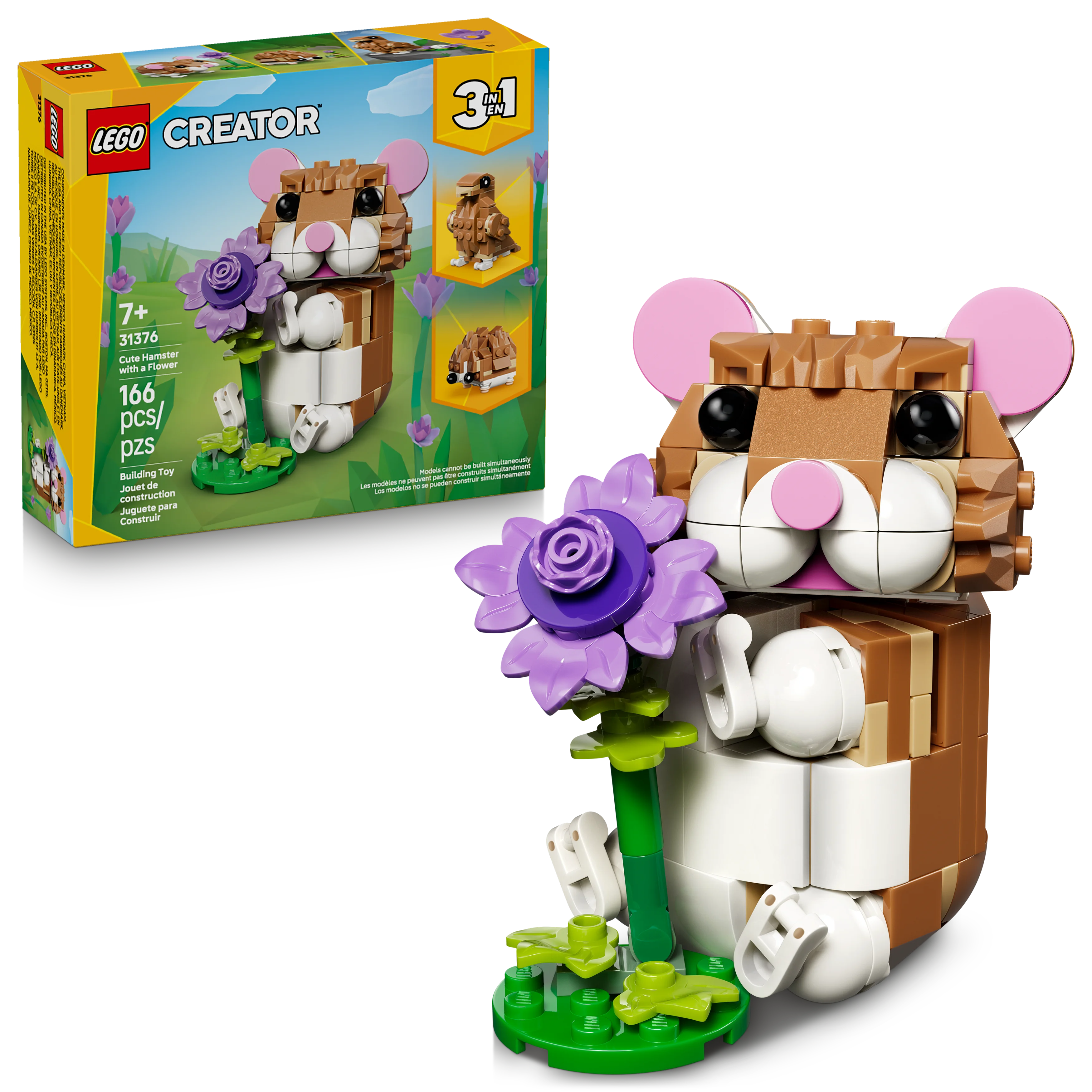 Cute Hamster with a Flower