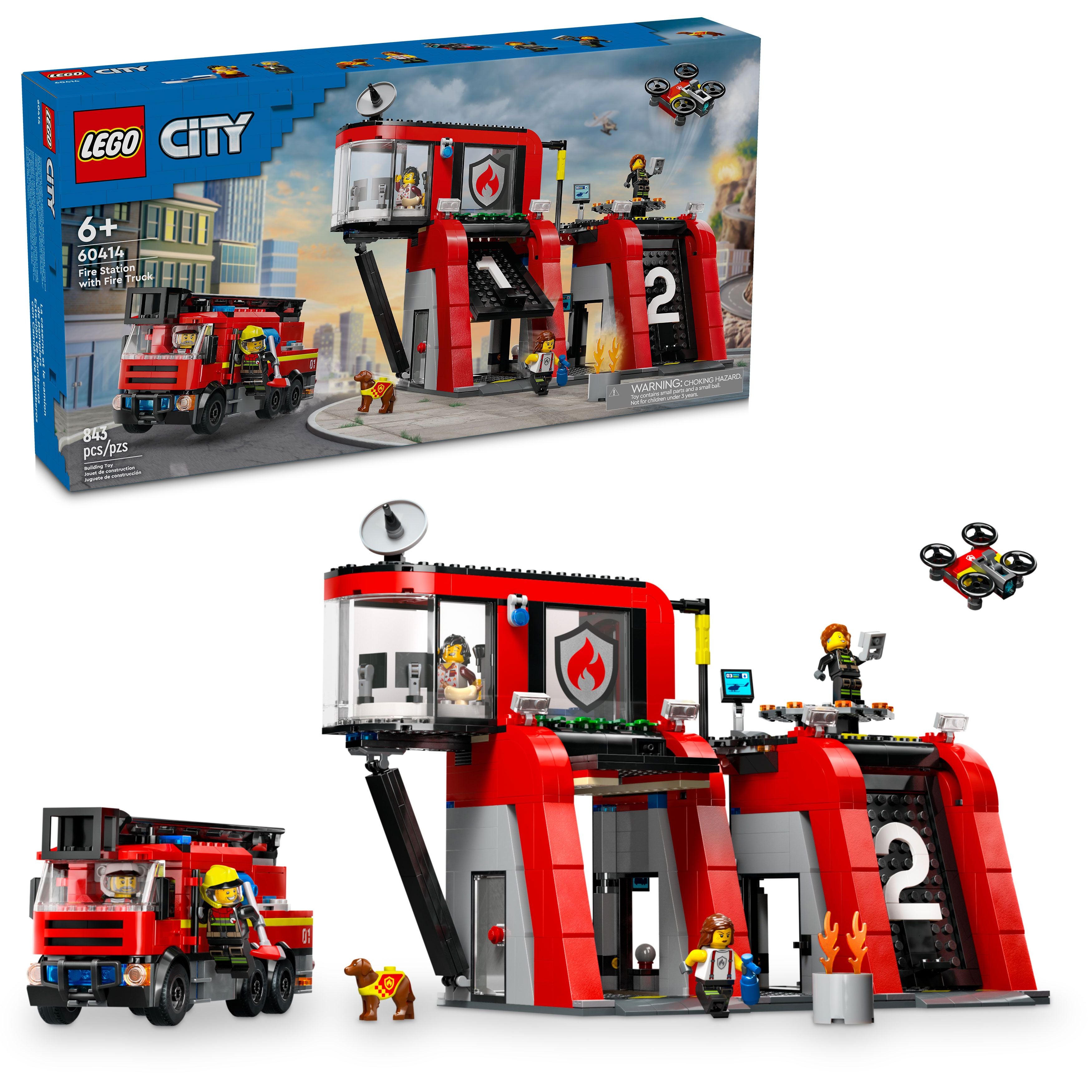 Fire Station with Fire Truck
