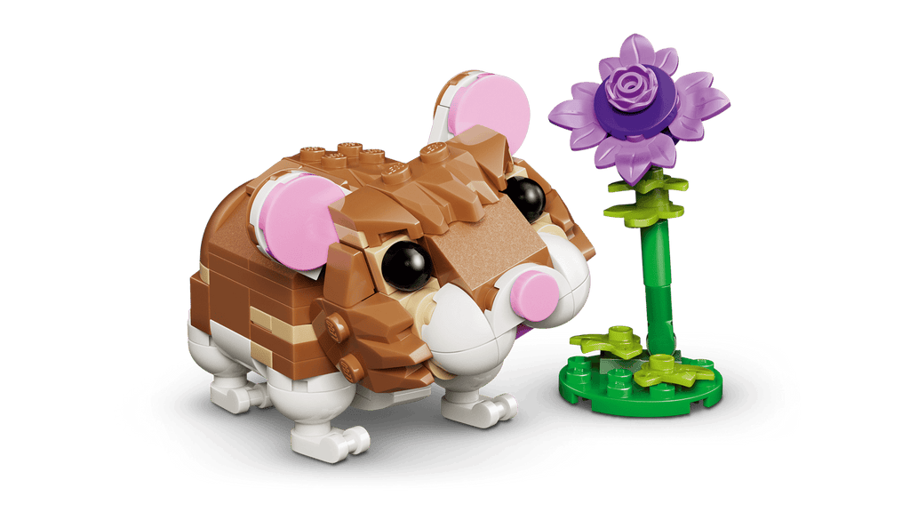 Cute Hamster with a Flower