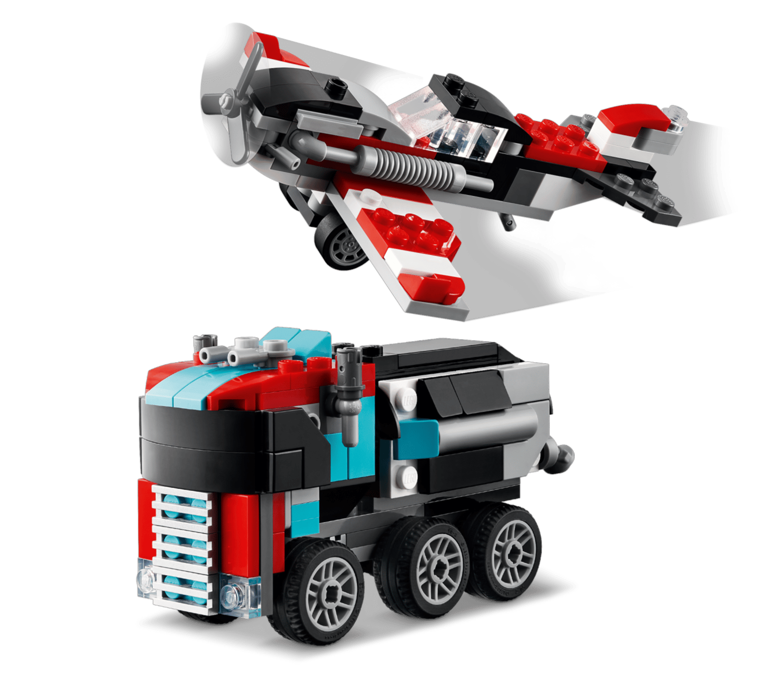 Flatbed Truck with Helicopter