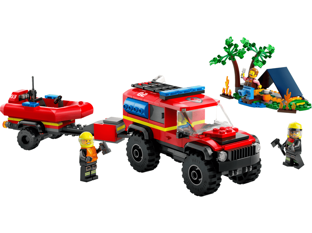 4x4 Fire Truck with Rescue Boat